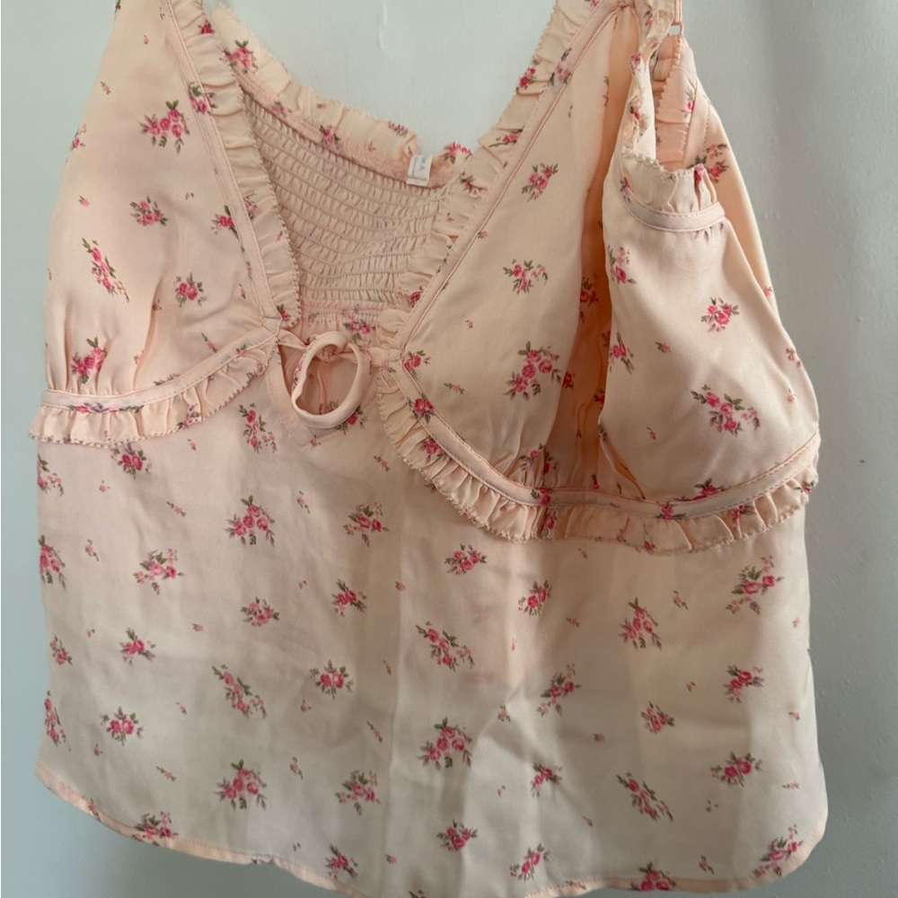 NWT American Eagle Floral Pink Sleeveless Tank